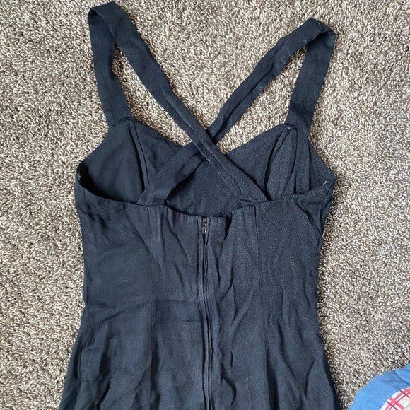 Vintage Black Halter Maxi Dress with Cut Out Back - Picture 5 of 6